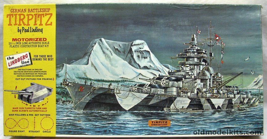 Lindberg 1/350 Tirpitz German Battleship Motorized, 764M-500 plastic model kit